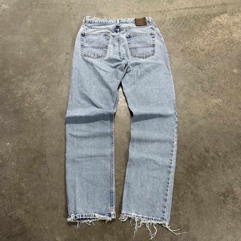 Polo Jeans Co. Ralph Lauren Vintage Distressed Light Wash Denim Jeans 33x34
